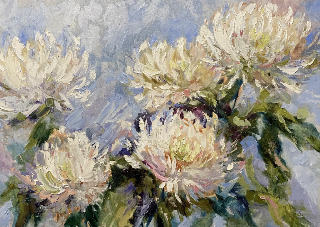 Белые астры