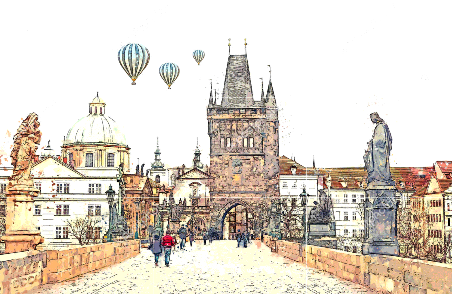 Карлов мост рисунок