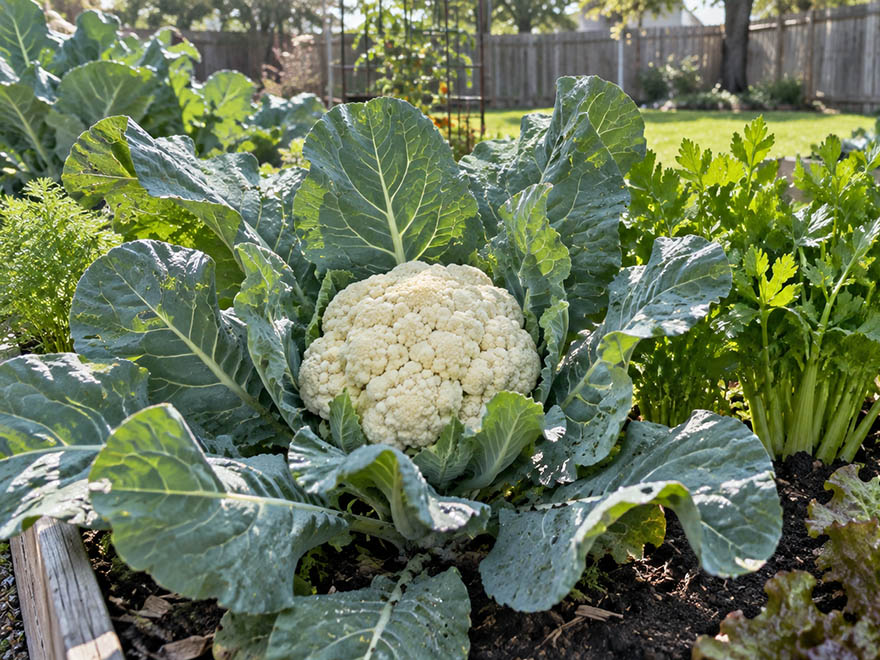 Cauliflower, celery, and lettuce, vegetables that are difficult to grow but worth it