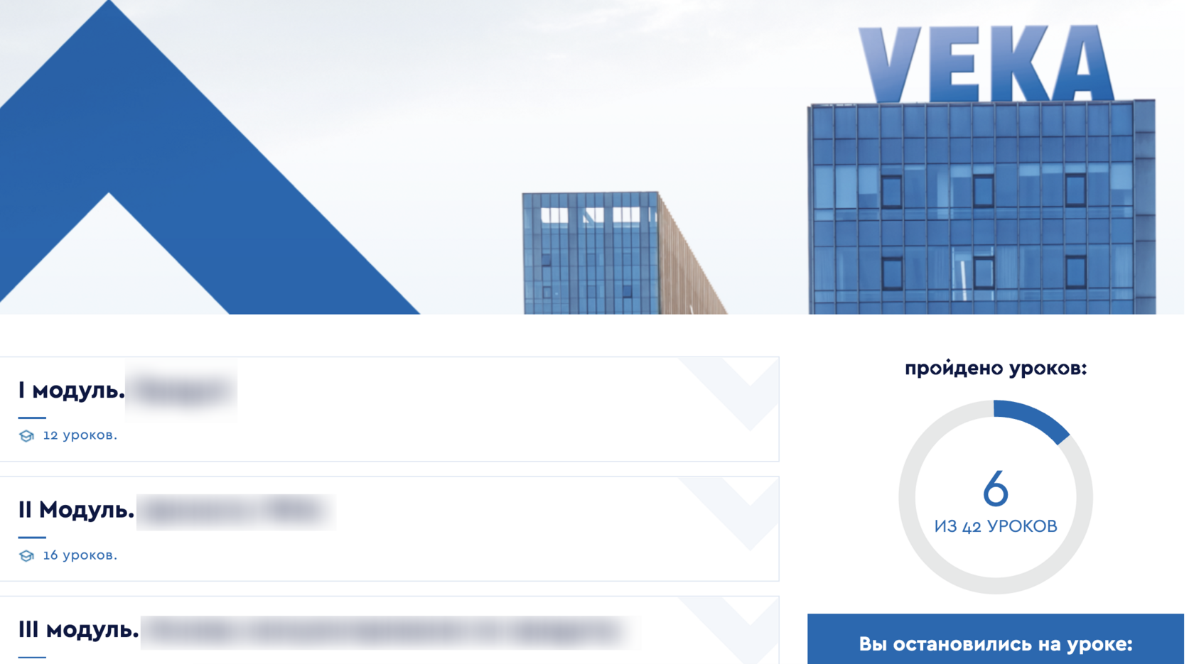Скриншот проекта VEKA