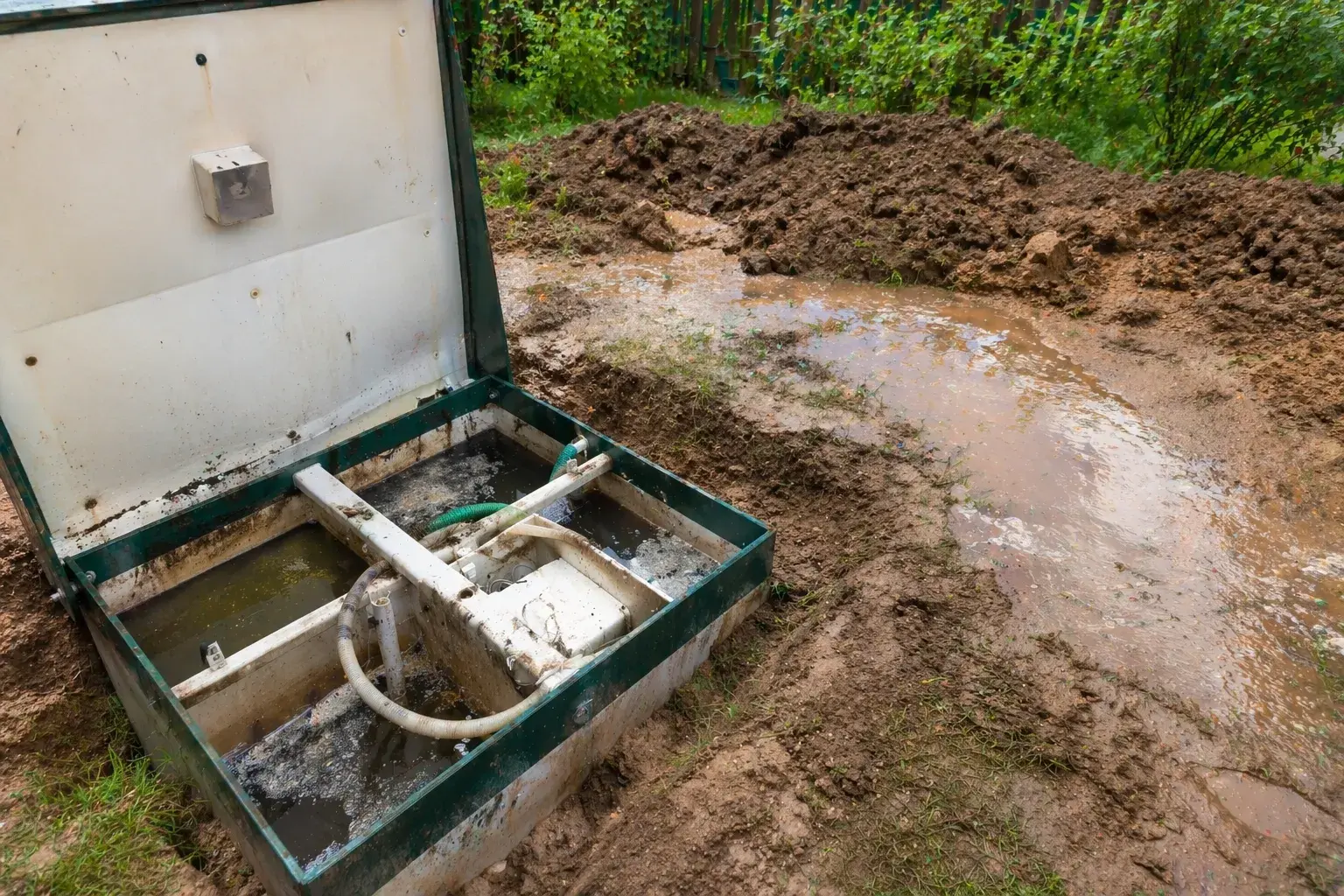 Вода из септика не уходит