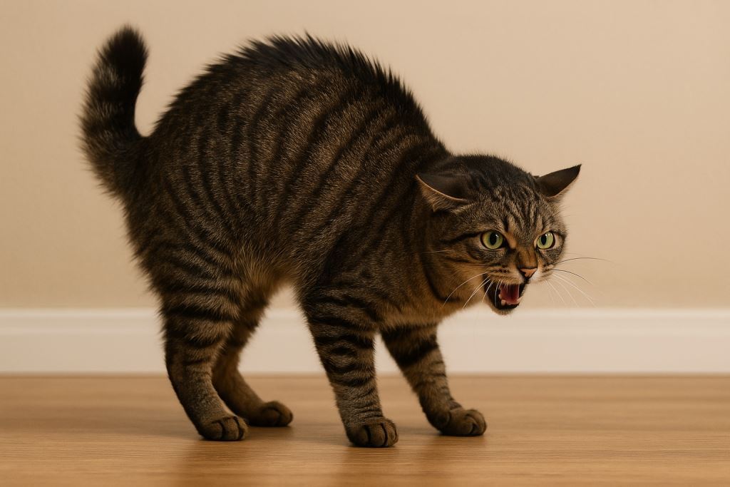 Почему кошки выгибают спину