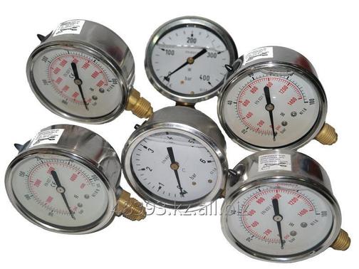 Манометры глицериновые, электронные, диаметр 100 мм, 60мм Wika