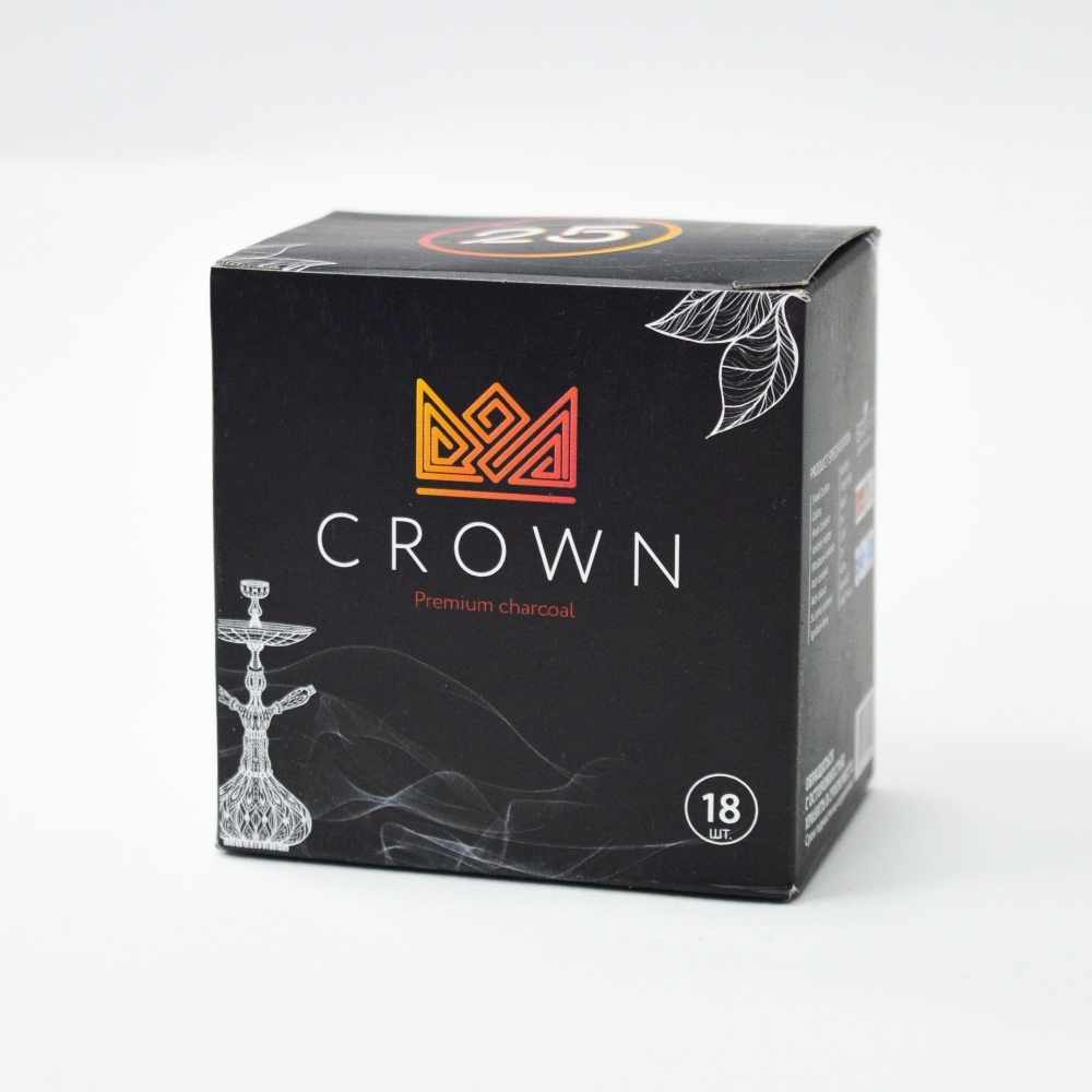 Уголь для кальяна CROWN (25) 18 шт. - купить в Красноярске по выгодной цене  в 2tocap.ru