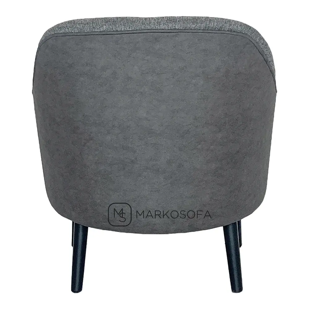 Реплика кресла Лесли Минотти, Leslie Minotti, на заказ от производителя в комбинации ткани и кожи на ножках из массива бука