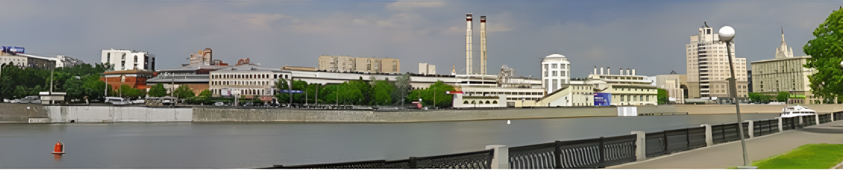 Territory of Trekhgornaya Manufactory Partnership. View from Tarasa Shevchenko Embankment