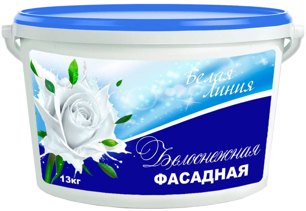 Краска фасадная белоснежная 15 кг. Краска фасадная (2100) 7 кг.