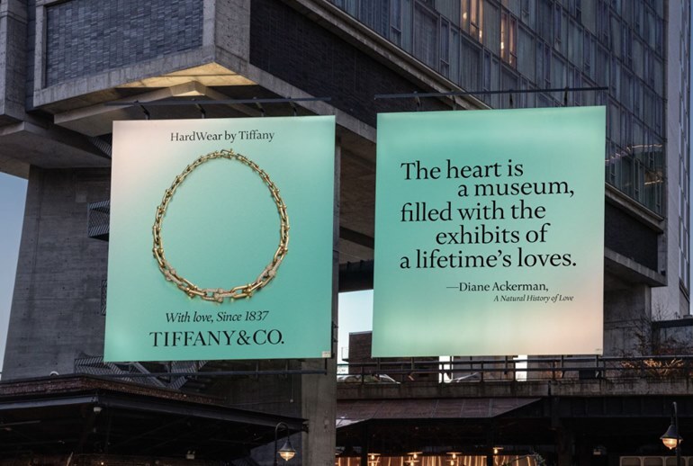 Tiffany &amp; Co., День святого Валентина, цитатами из классиков, билборды, Манхэттен