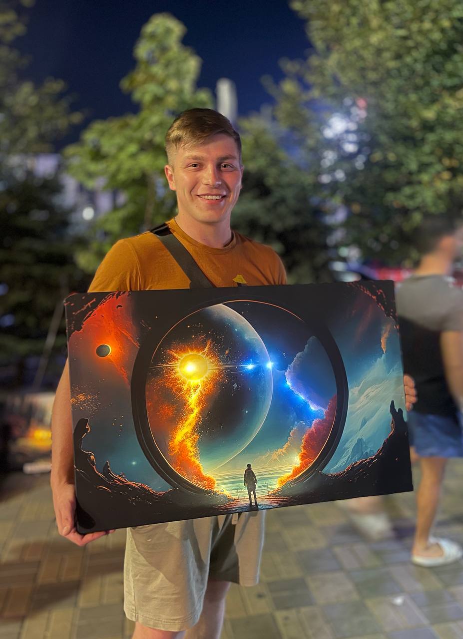 Премиальная картина LedArtKrd крупным планом