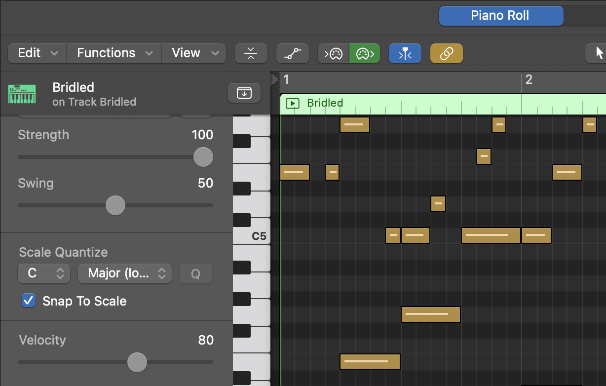 Piano Roll: Snap to Scale