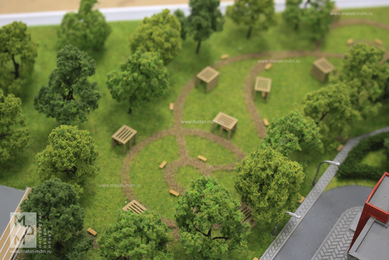 макет школы в масштабе 1:375