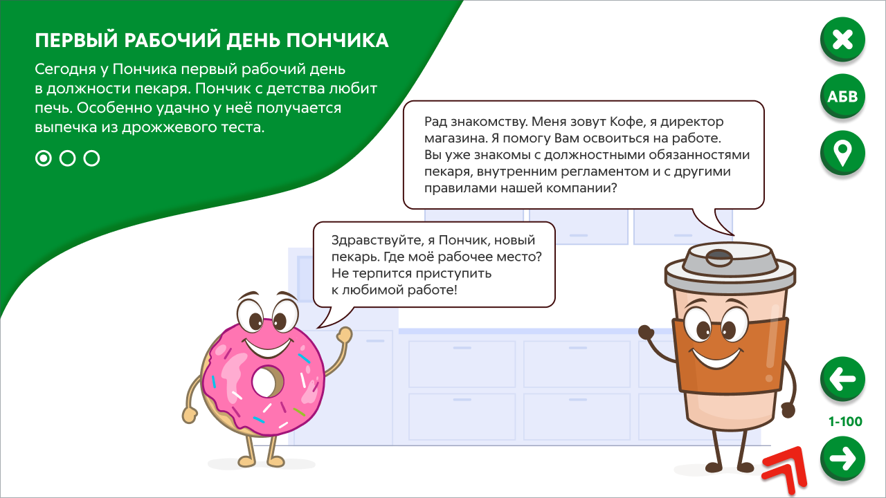 Серия электронных курсов для обучения новых специалистов в сети магазинов « Пятерочка»