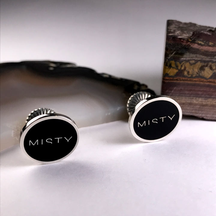 запонки женские серебро 