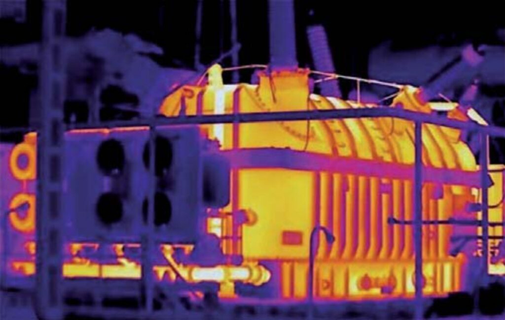 Термограмма мощного трансформатора