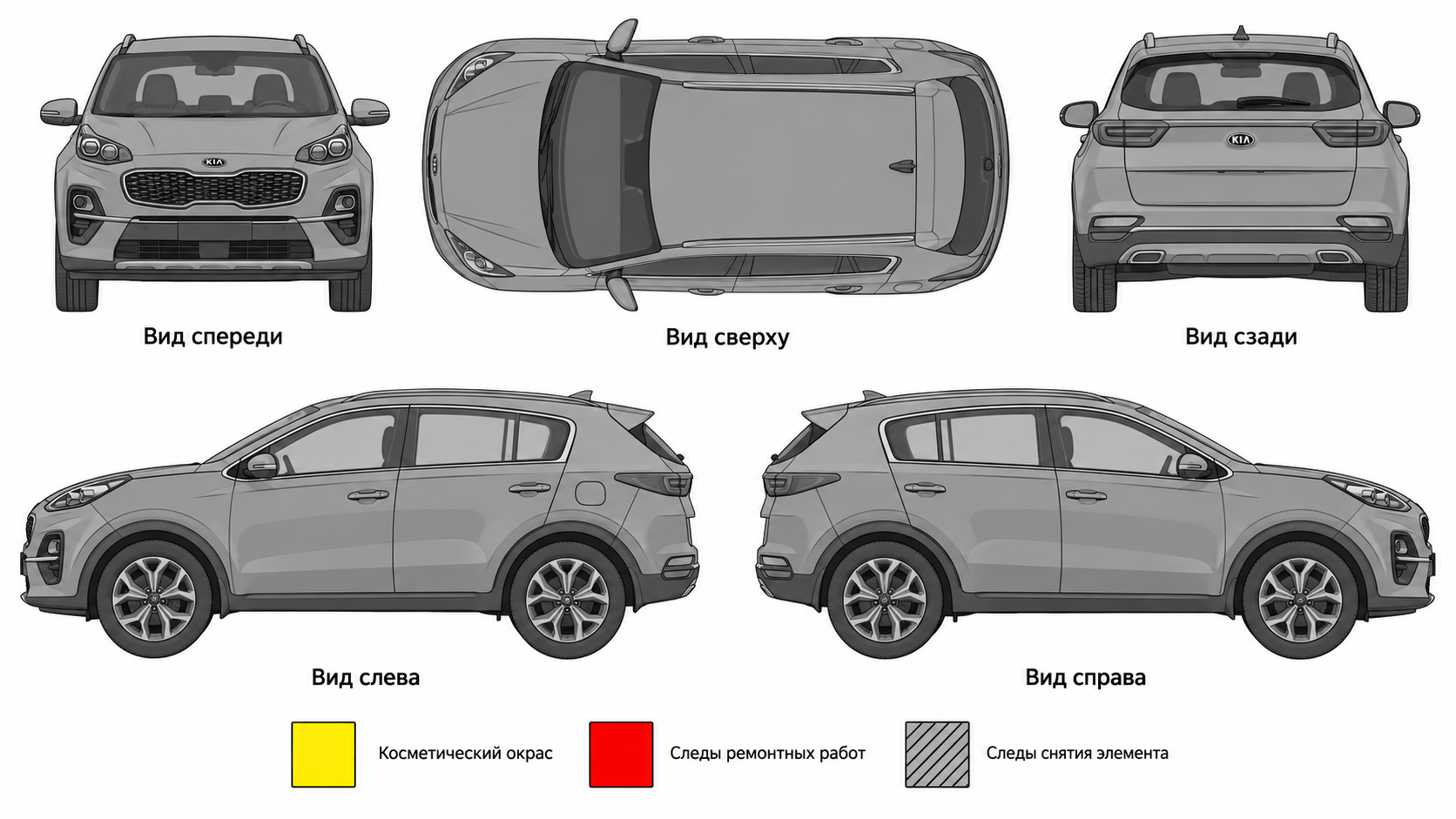 Карта ЛКП Kia Sportage
