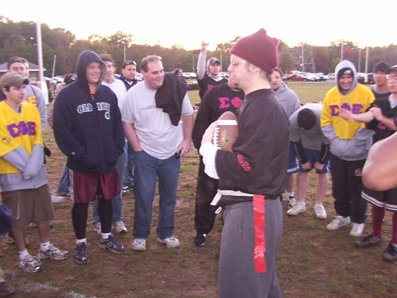 Tony holding court at SigEp Homecoming Football Game