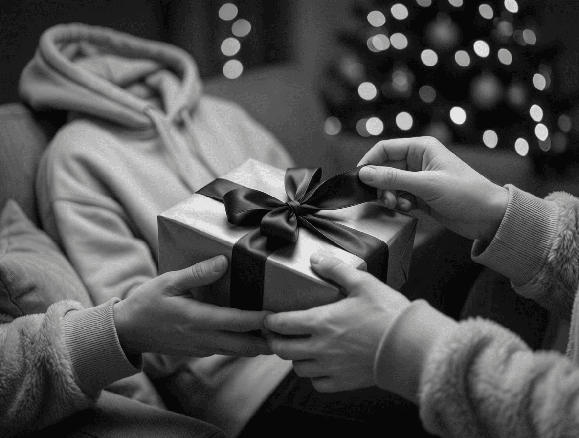 Как сложить худи с капюшоном на подарок