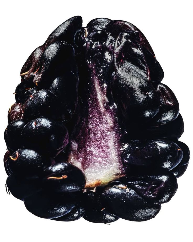 Blackberry cut open