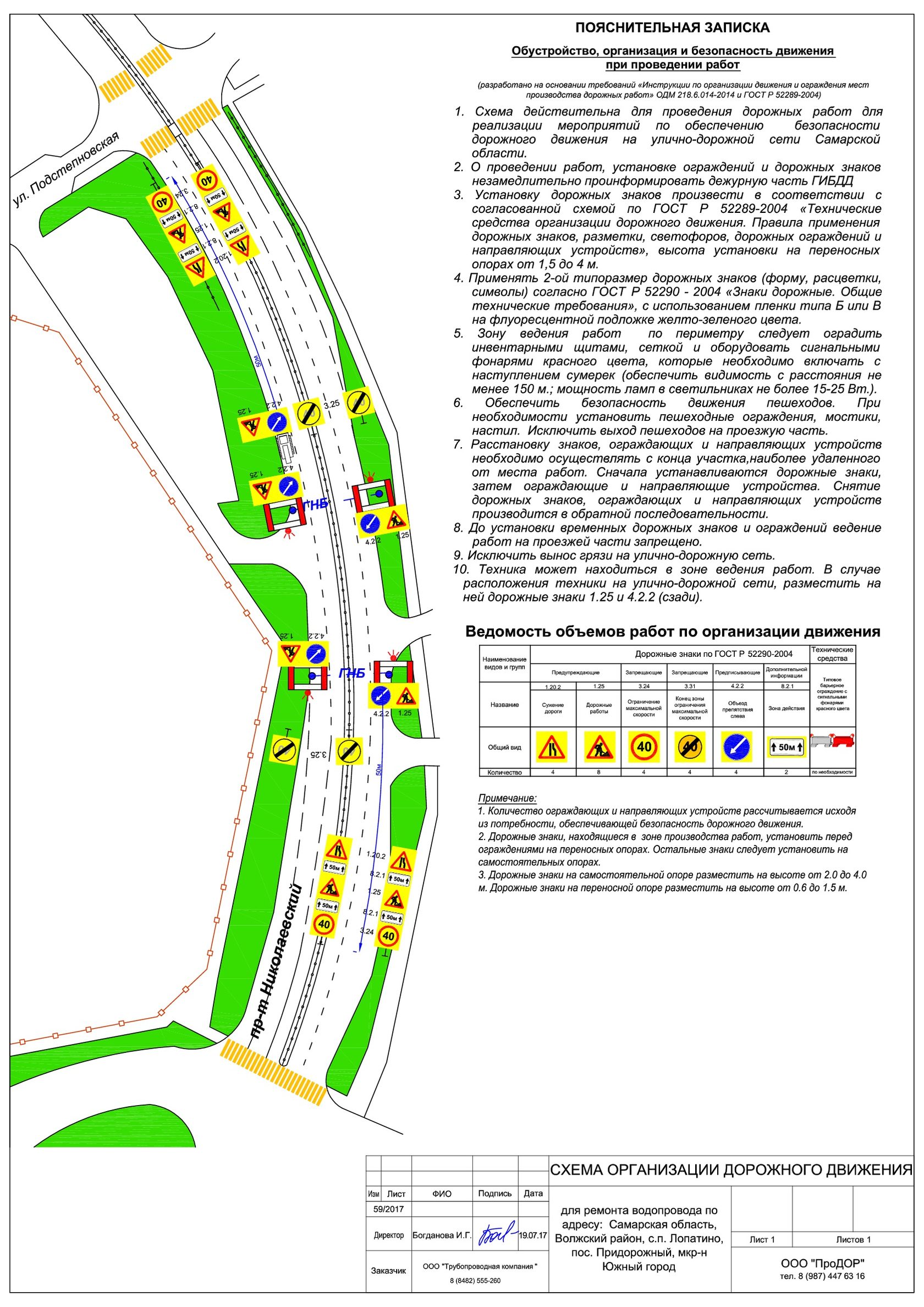 Проект организации дорожного движения согласование с гибдд