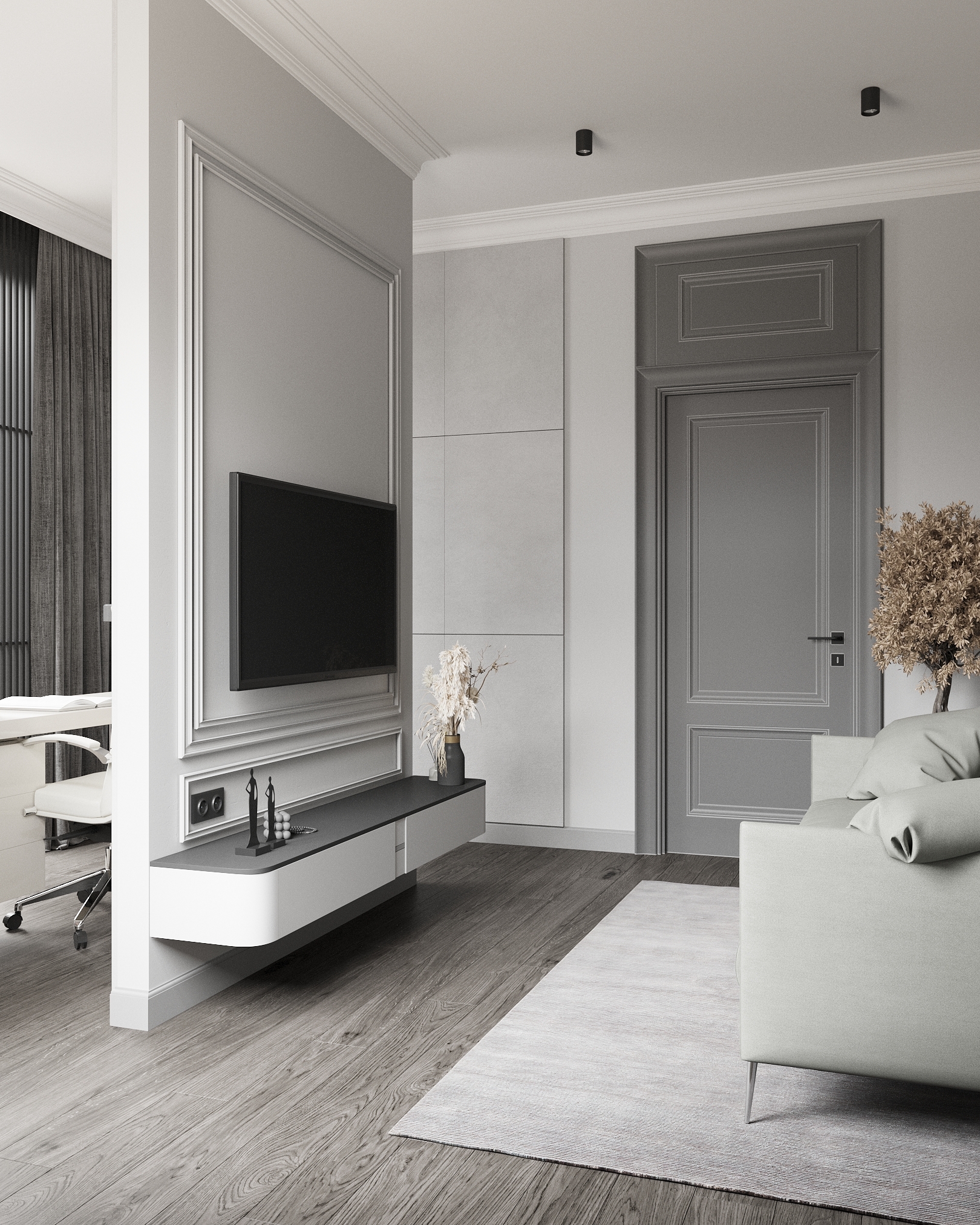 кабинет с телевизором