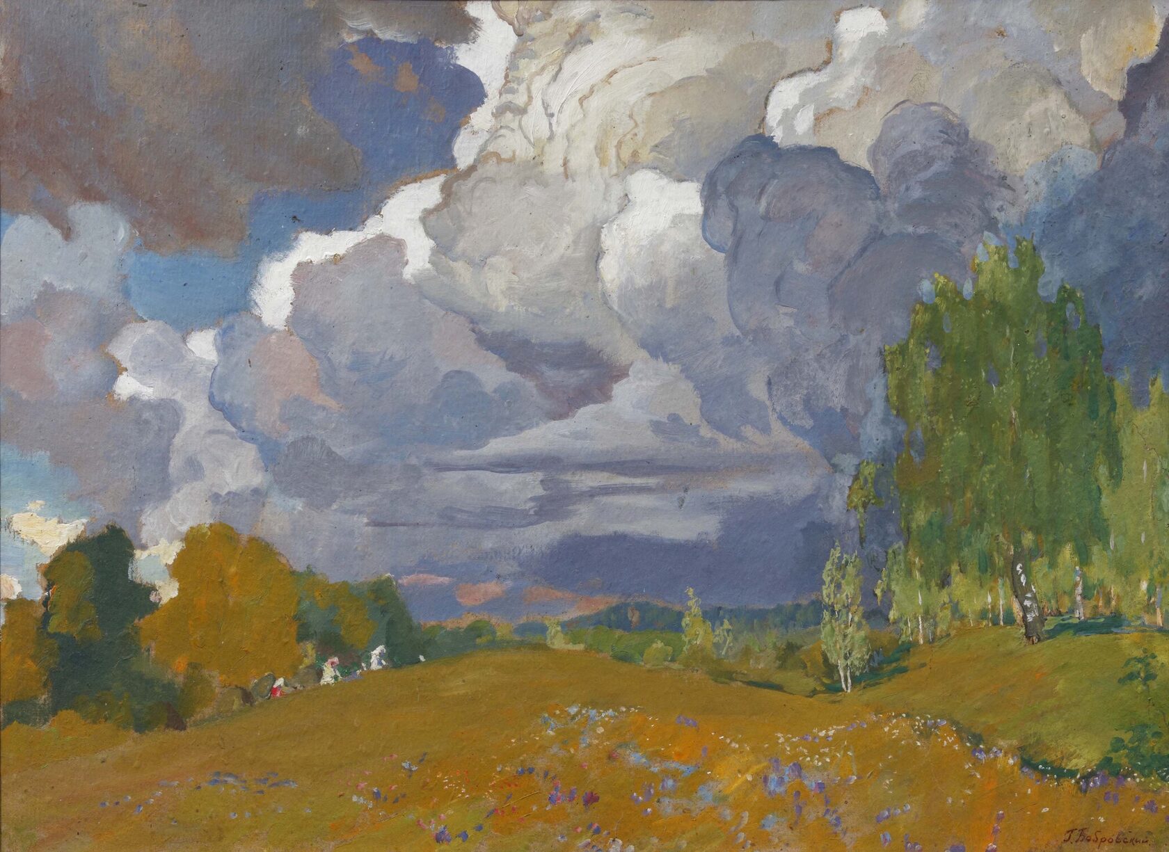 Пейзаж с грозовым облаком. 1910-е
