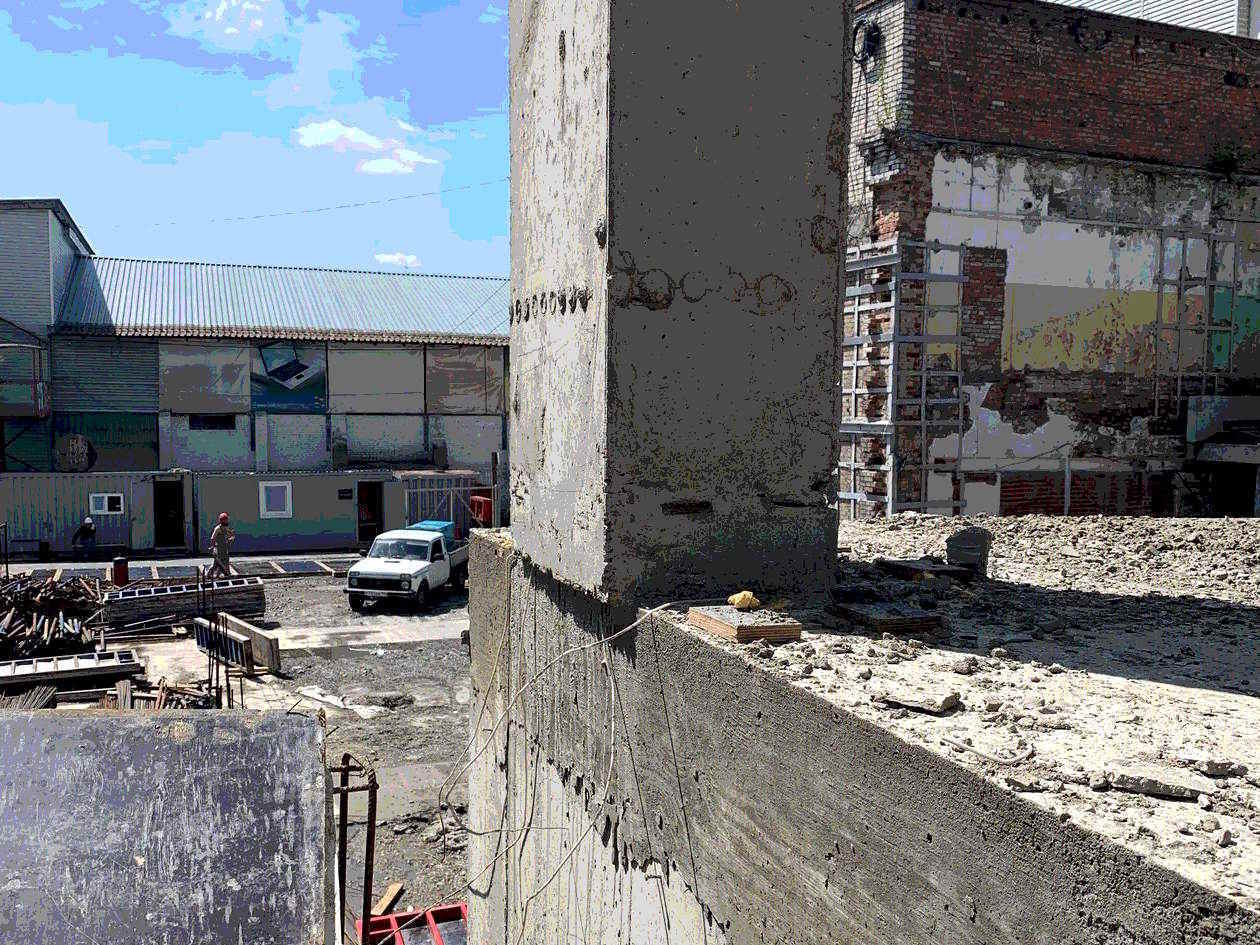 Не верно выставленная опалубка колонн