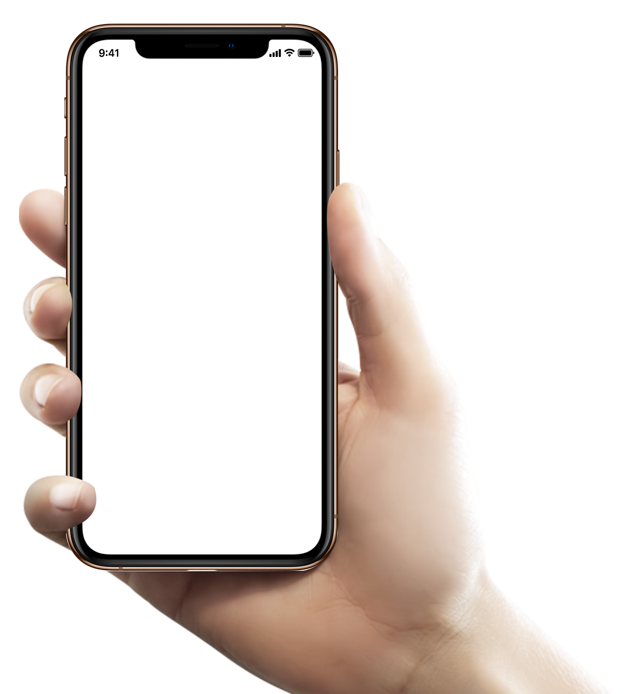 Рука держит современный телефон, на чёрном экране которого идет видео сьемка сварки