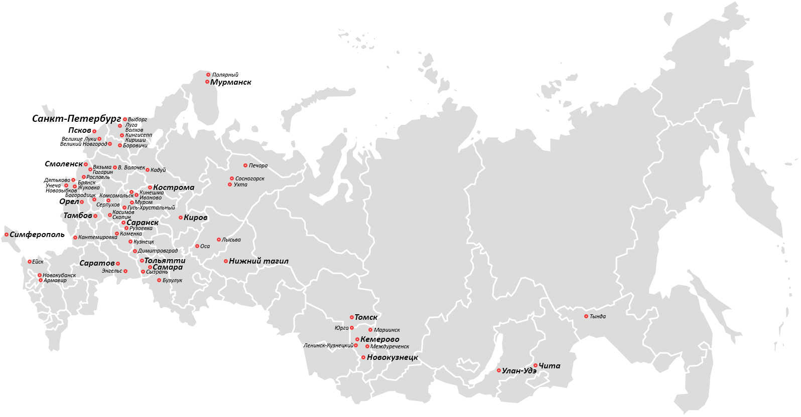 Карта россии междуреченск