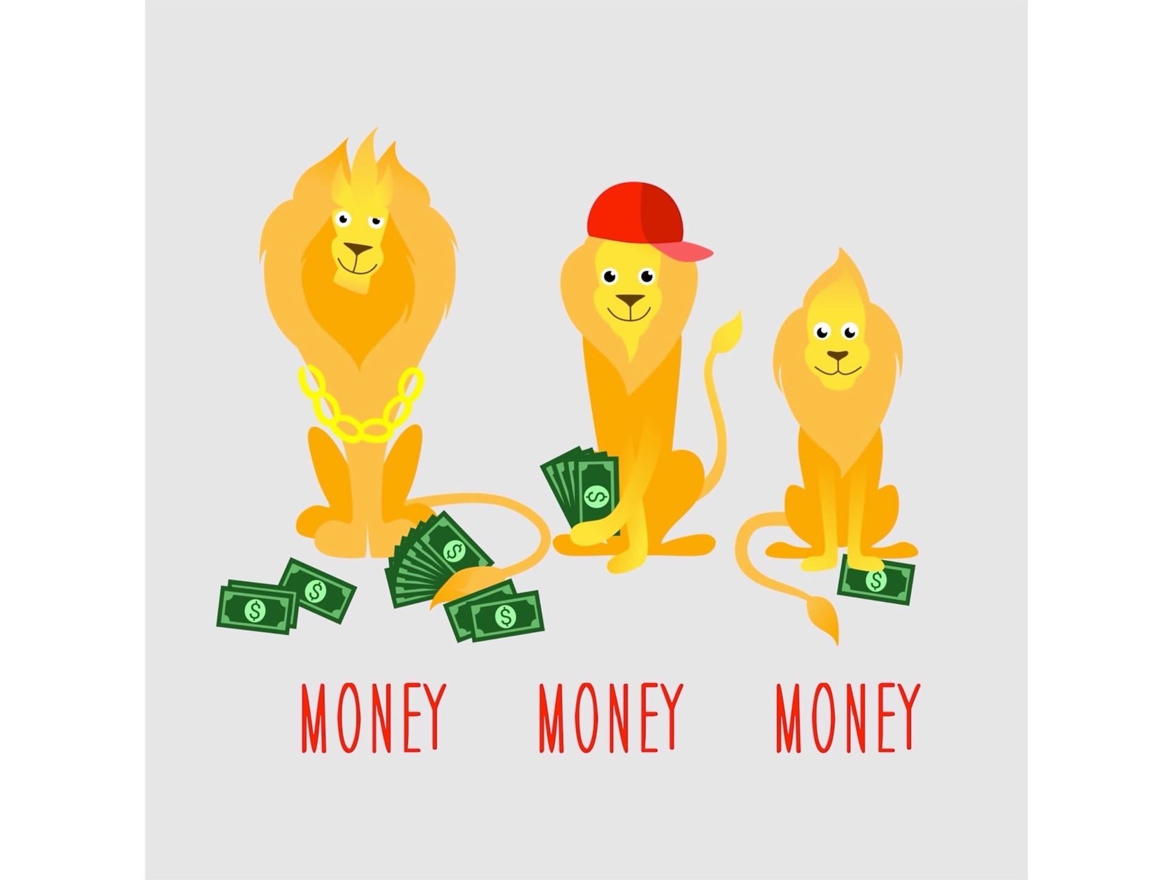 Львы считают деньги и учат математику