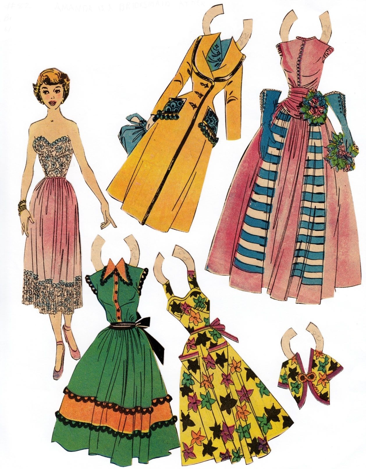 вырежи и одень куклу