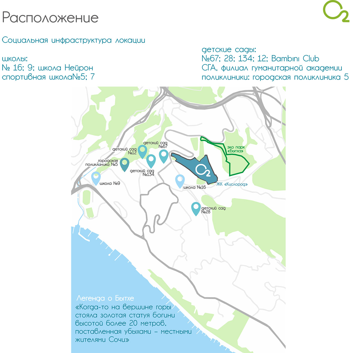 Сочи бытха карта район с улицами