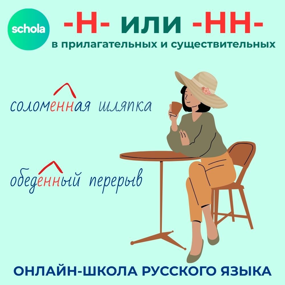 Н или НН в именах прилагательных и существительных