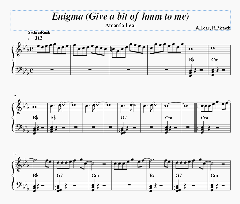 Enigma (Give a bit of hmm to me)