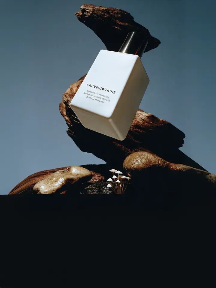 Флакон среди камней — Seedream