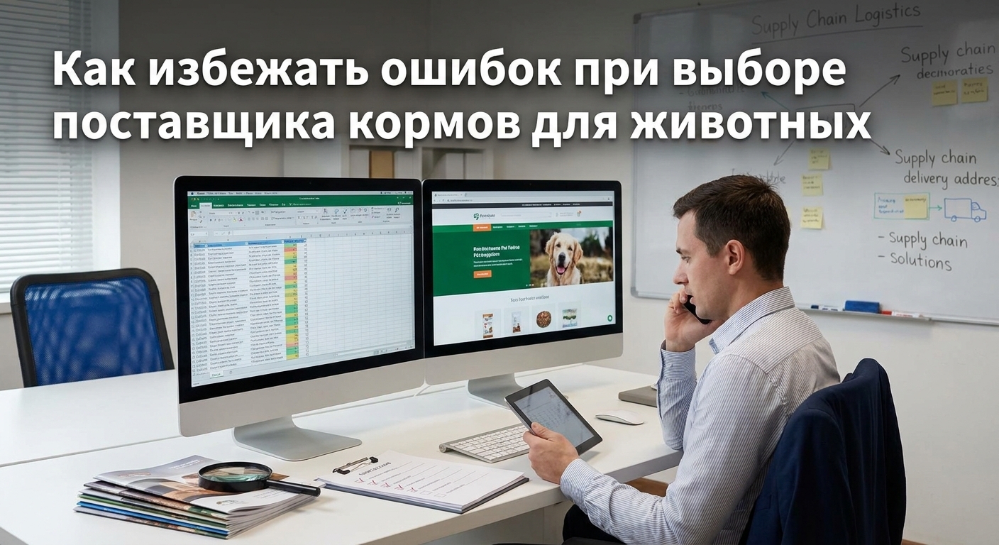выбор поставщика сухих кормов