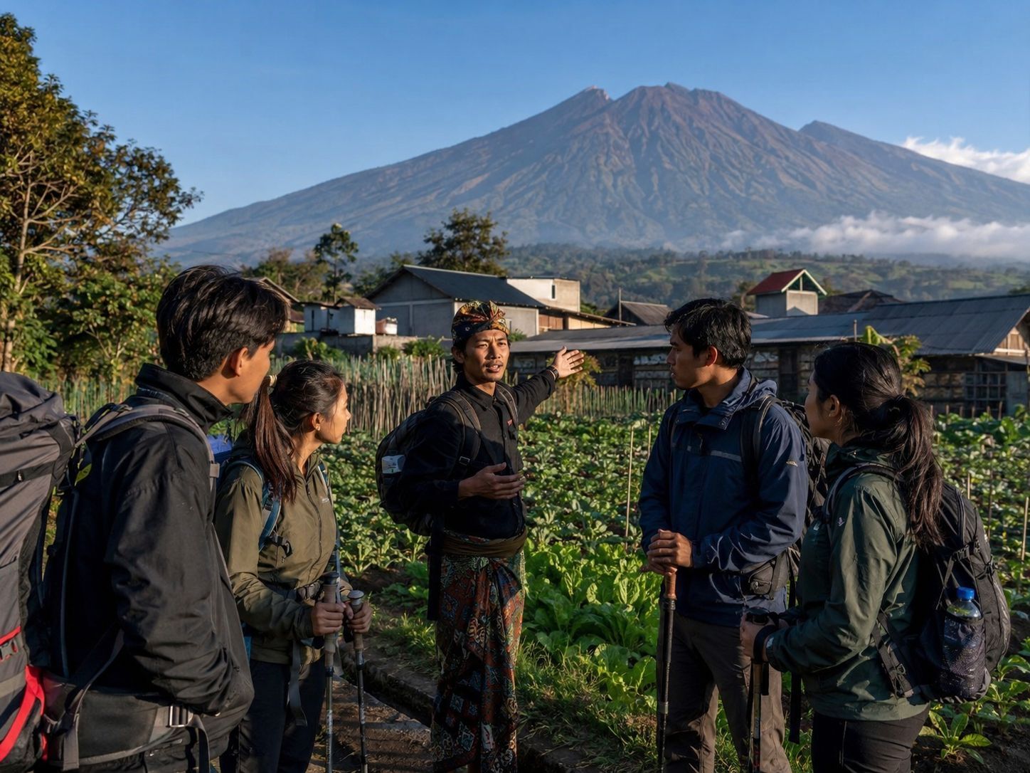 Pemandu lokal dan pendaki di Desa Sembalun kaki Rinjani