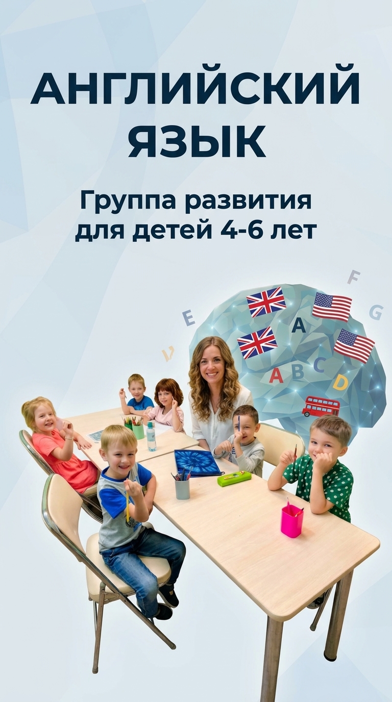 Английский язык — группа развития для детей 4-6 лет