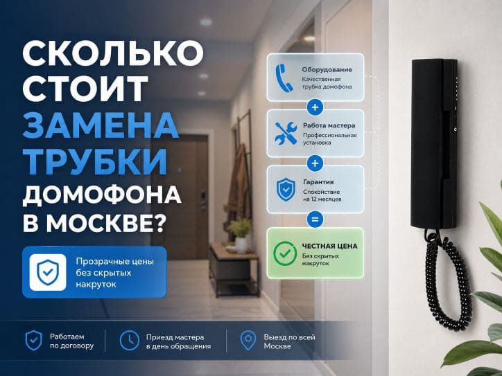 Сколько стоит замена трубки домофона в квартире: цены в Москве и из чего они складываются