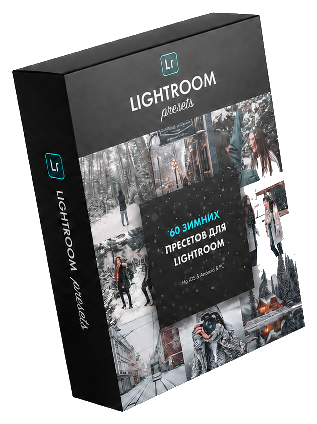 Коробка набора из 60 зимних пресетов Lightroom