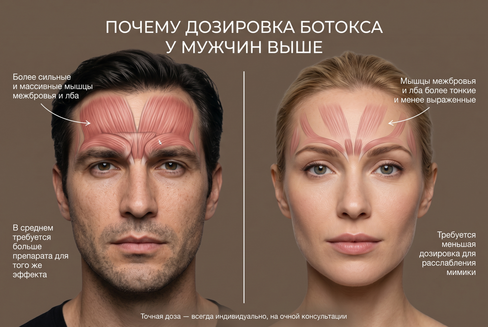 Дозировка ботокса для мужчин выше
