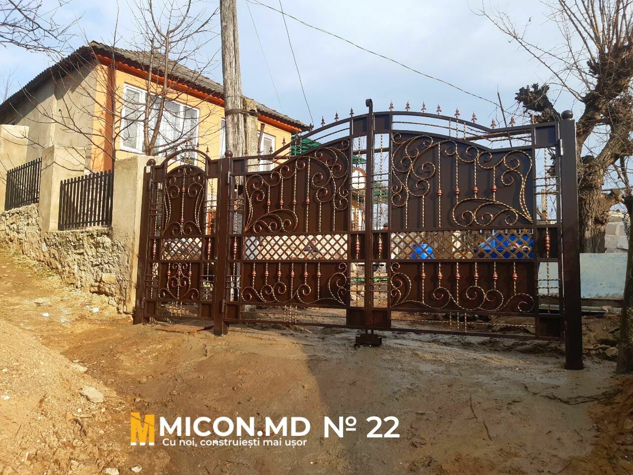 Porți și portițe din fier forjat la comandă în Moldova. Livrare, montare.