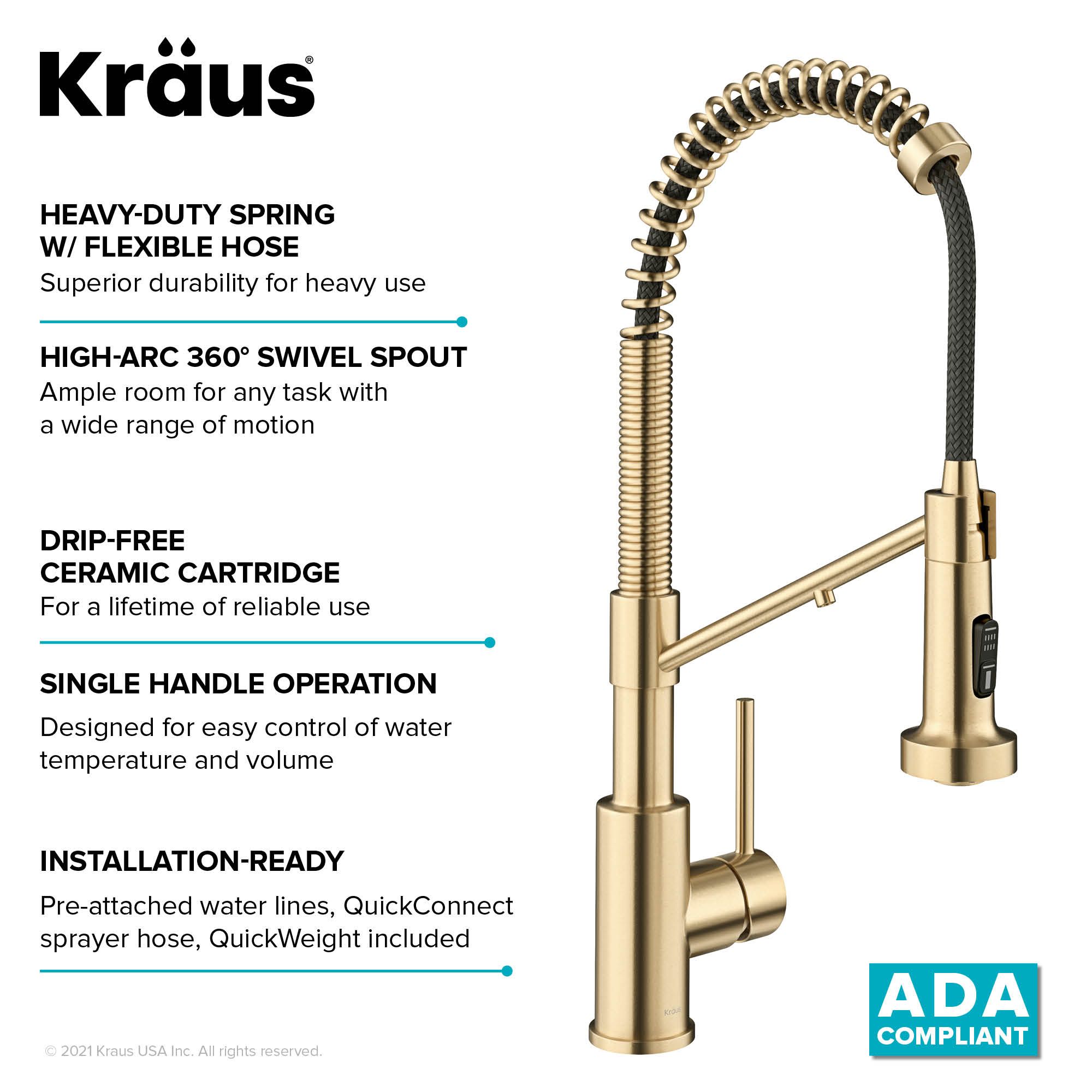 Кухонний змішувач Kraus KFF-1610SFACB - изображение 9