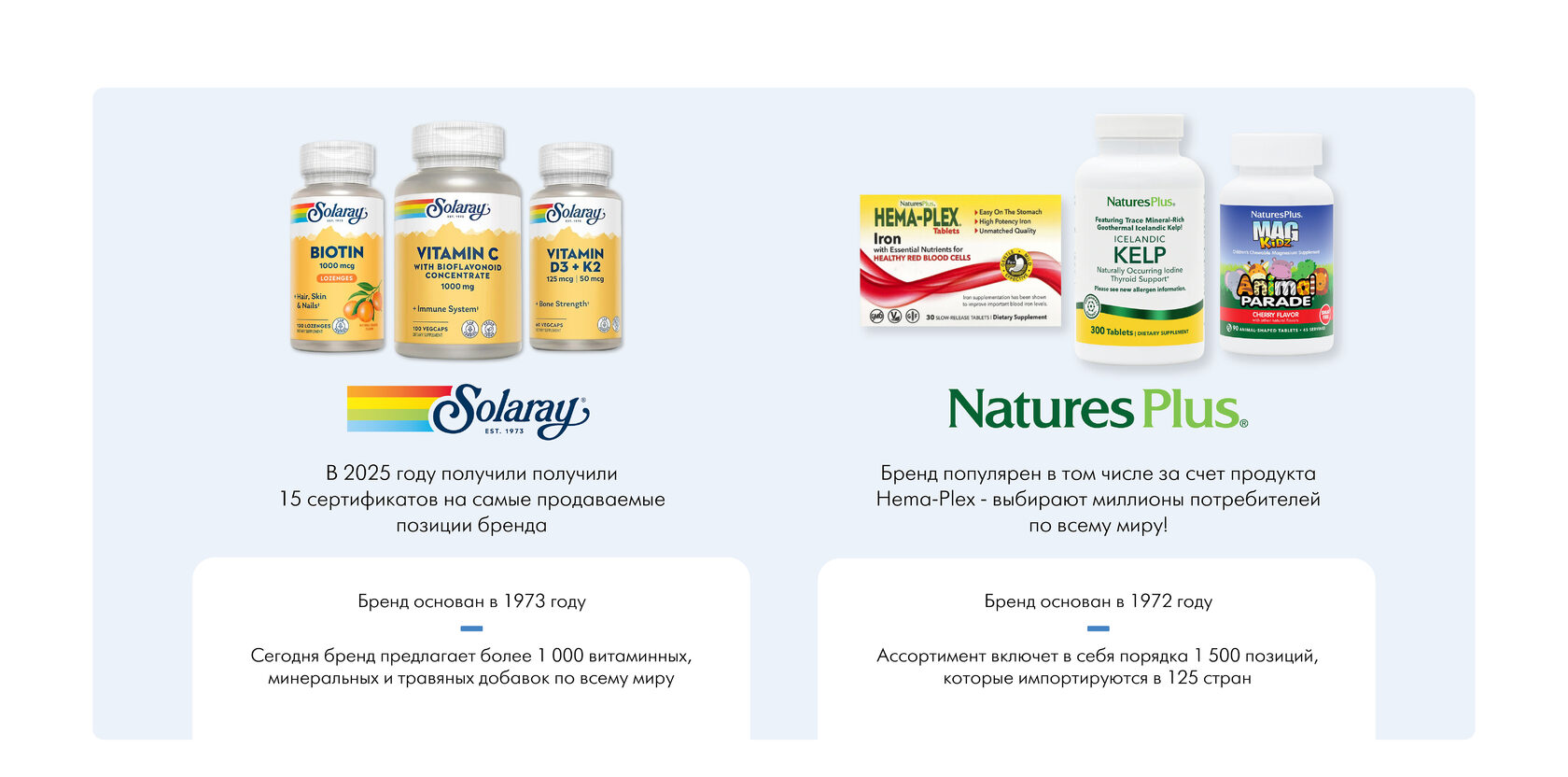 Баночки Solaray: Biotin, Vitamin C и Vitamin D3 + K2
