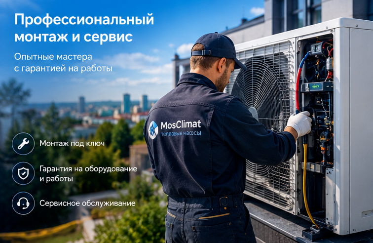 Установка теплового насоса в Уфе — монтаж оборудования