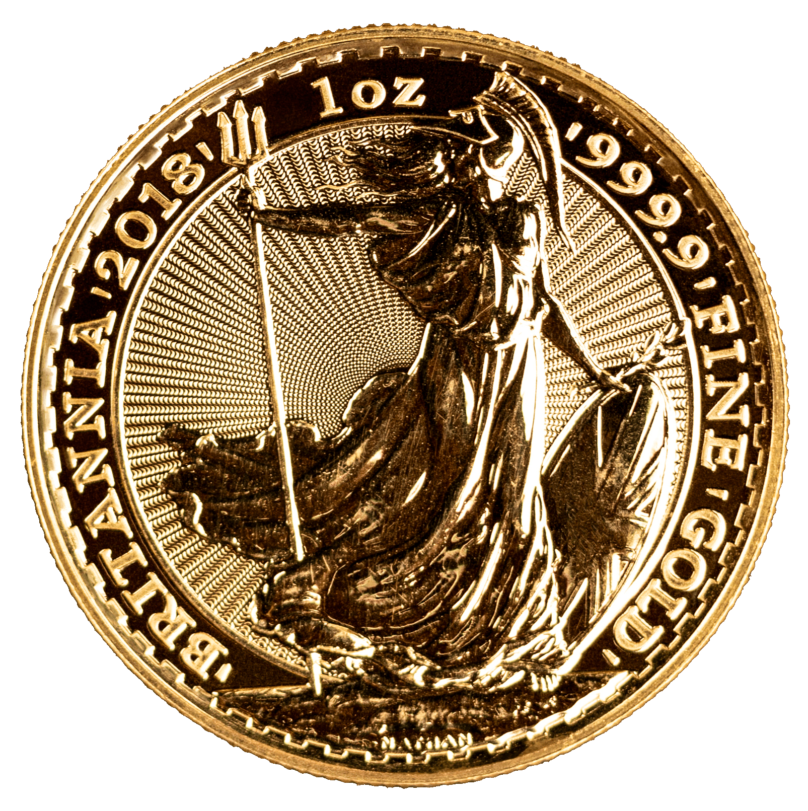 британская золотая инвестиционная монета 2018