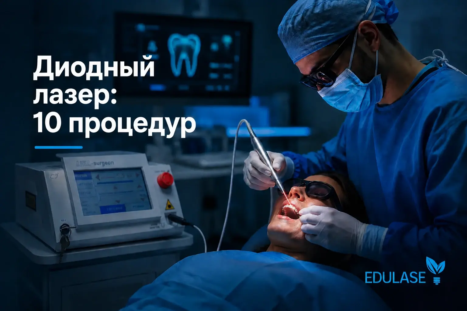 Диодный лазер LIKA-surgeon в стоматологической практике – гингивэктомия, пародонтология, эндодонтия.