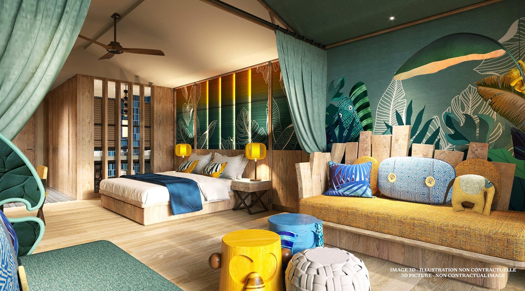 Визуализация Family Themed Superior Room — Club Med Borneo