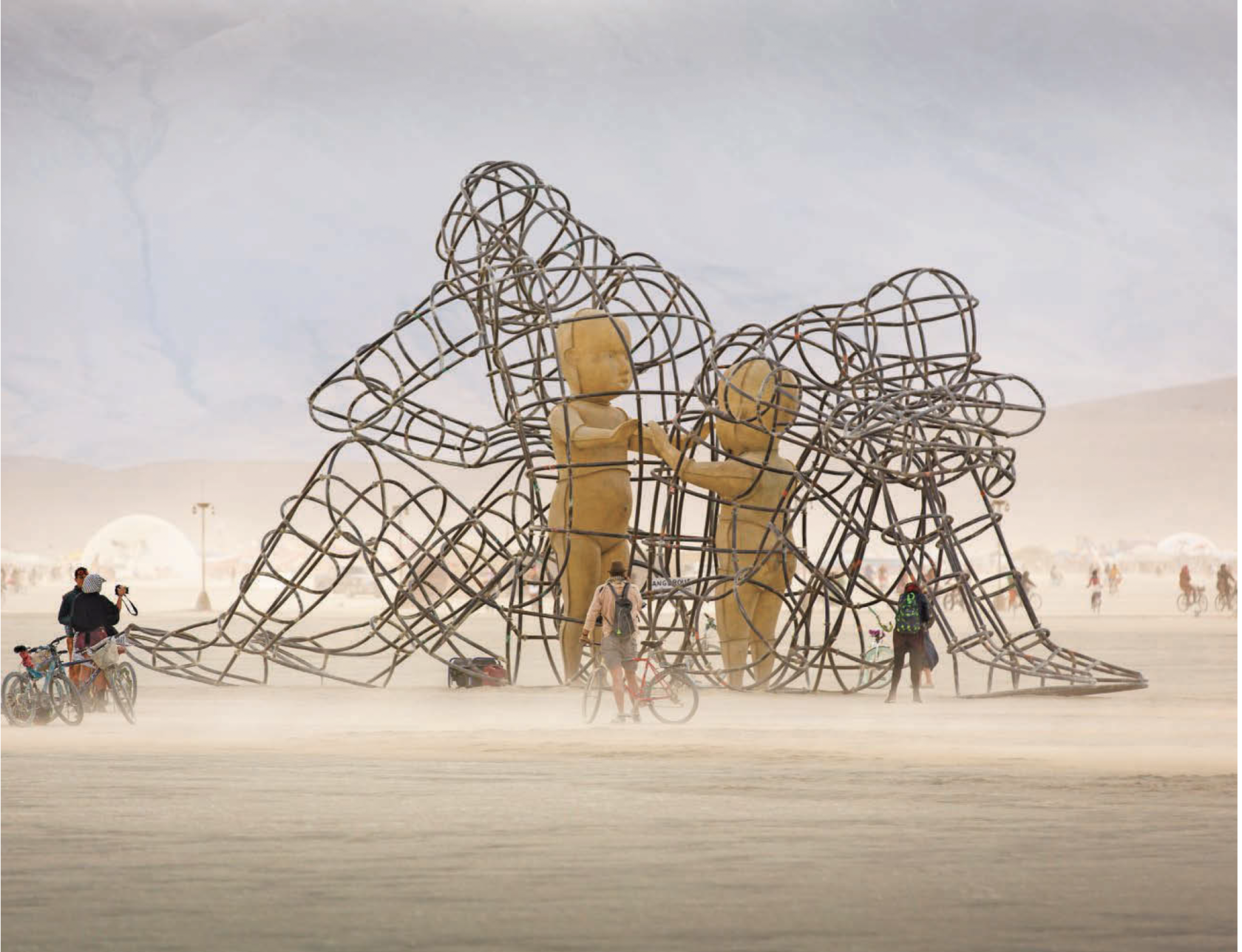 Sand storm burning man