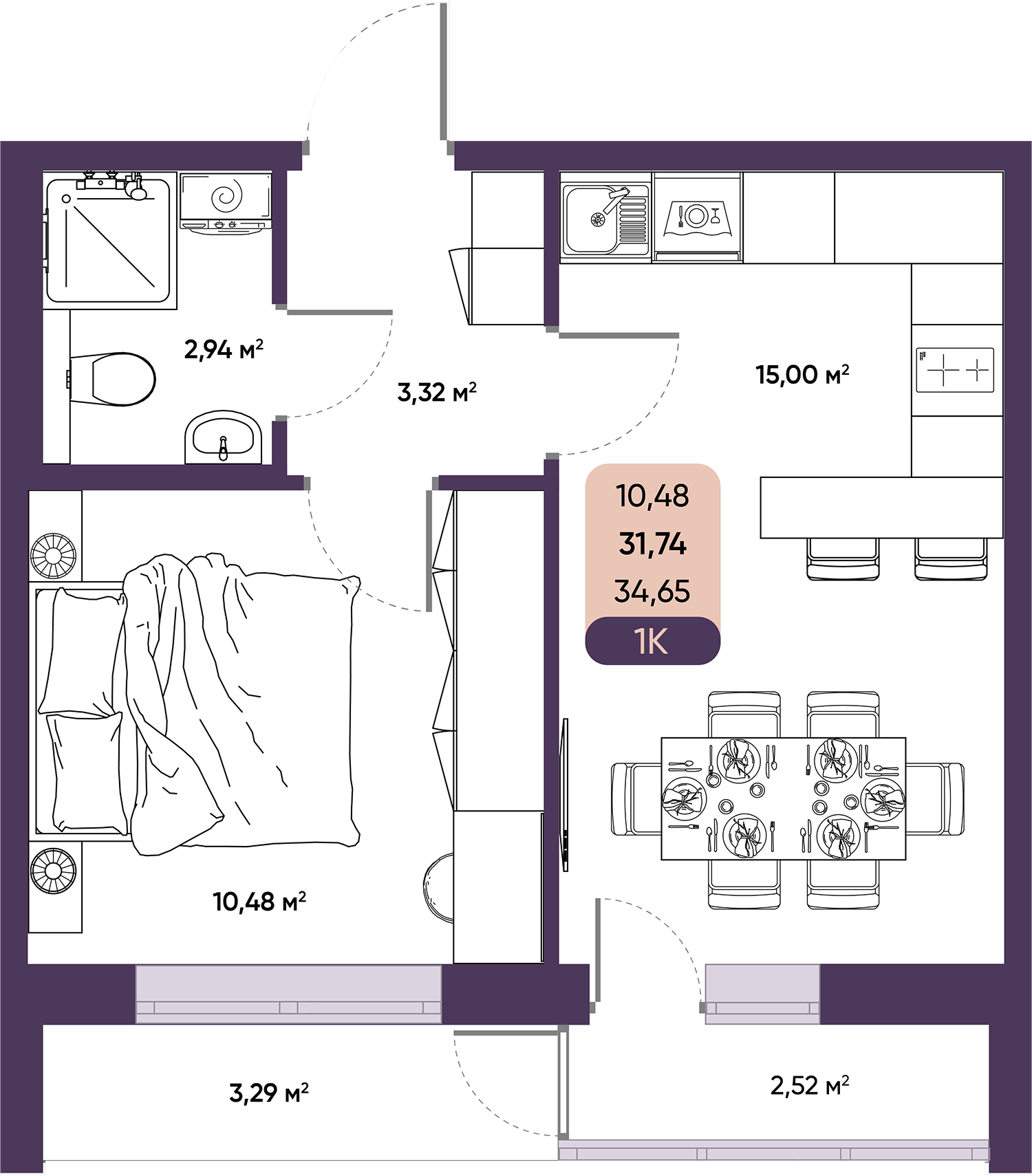 ЖК ПараПарк комфорт-класса, купить 1 комнатную квартиру