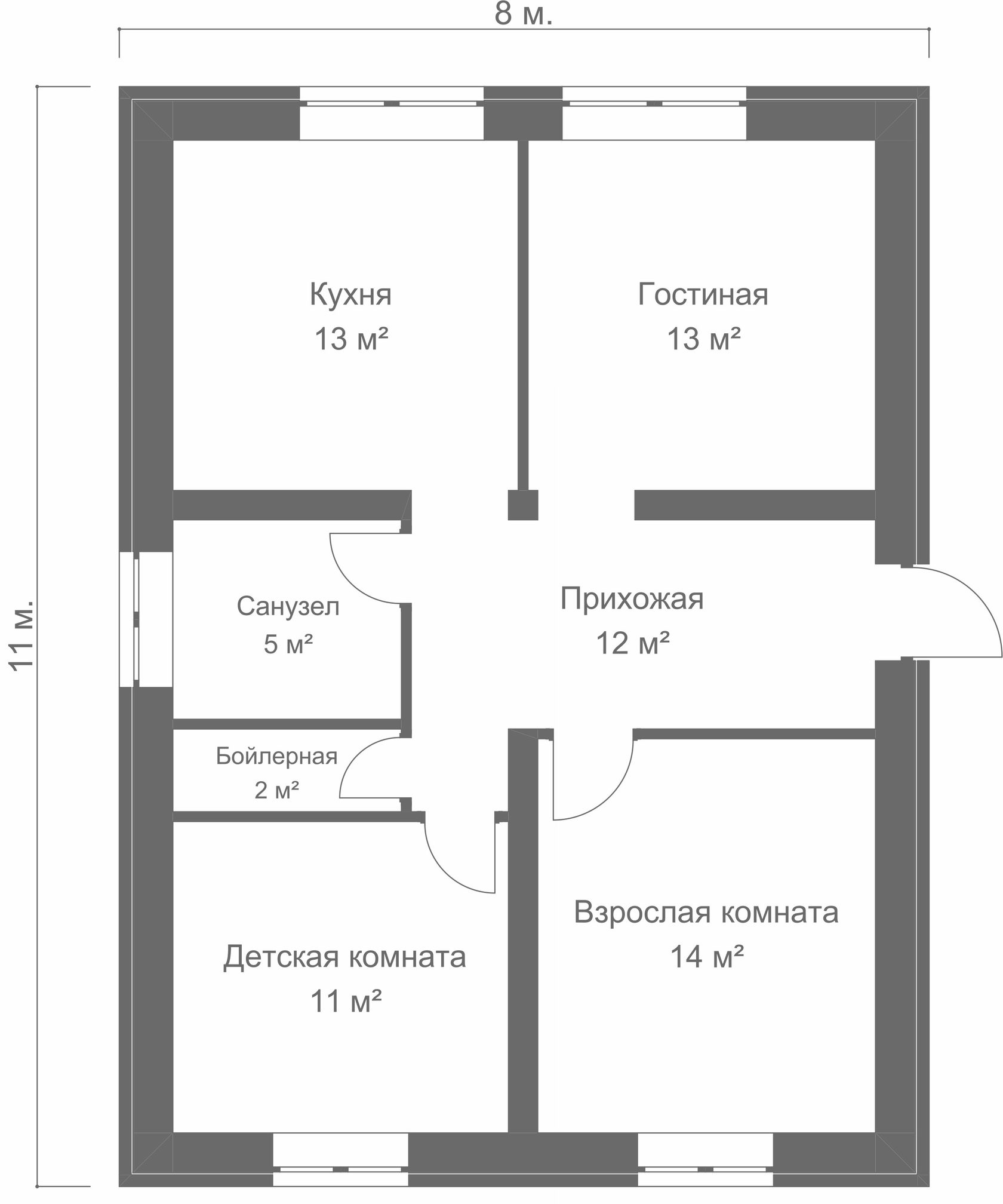 Проект дома 70 м2 - 87 фото